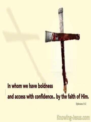 Ephesians 3:12 In Whom We Have Boldness And Access (maroon) 